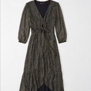 Abercrombie & Fitch ruffle hem midi dress